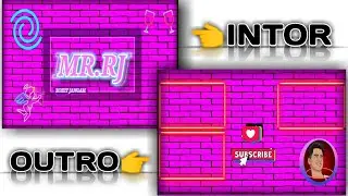 How To Make Neon Intro And Outro For YouTube | Mobile Mai Intro & Outro kaise banaye.