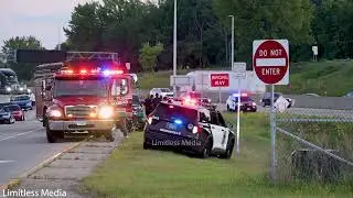 Motorcycle Crash on Northbound I-35 Exit Ramp of Crystal Lake Road