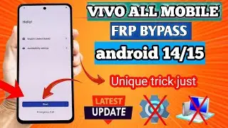vivo all mobile Frp Bypass Android 14/15 just new trick 2025