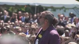 Father of Parkland shooting victim interrupts Pres. Biden's commemoration of new gun law