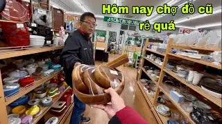 Hai vợ chồng đi thuê máy cắt cỏ máy cưa mi ni làm tay em đuối sức rồi ghé cửa hàng đồ cũ  rẻ quá