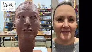 93. Head & Bust Sculpture Part 3. Terracotta warrior lookalike. Adding ears, hair & shoulders.