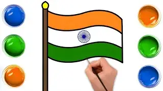 HOW TO DRAW INDIAN FLAG STEP BY STEP || FOR INDIAN REPUBLIC DAY WITH COLOUR FAG || @Giglookidsart 