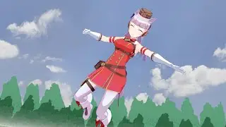 Umamusume - Gold Ship after she wins a race for absolutely no reason