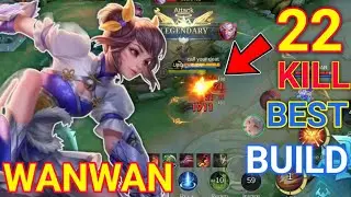MLBB WANWAN GAMEPLAY 💯🔥 MLBB EASY COUNTER ENEMY | WANWAN damage build | mlbb wanwan damage build