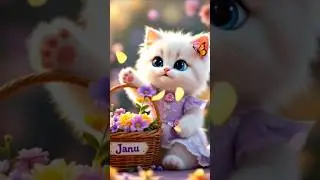 #Shorts#YouTubeShorts#CuteCatShorts#PixarCat#KittenPlaying#FlowerKitty#FluffyKitten#CatVideos