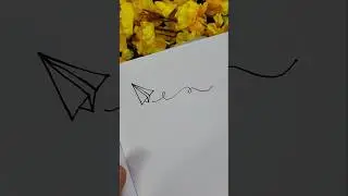 How to draw a paper plane ✈️ - 713