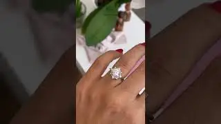 Snowflake Star Sparkling Engagement Ring Diamond Ring 14k