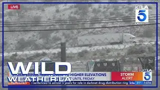 Storm brings heavy snow to higher elevations, dangerous driving conditions
