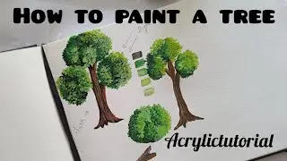 Acrylictutoraial of Tree painting| Acrylictutorial for beginners @noorartz._  #acrylicbasic #tree