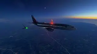 Relaxing Night Flight Boeing 4K London to Paris Airplane