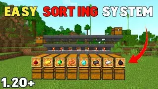 EASY Automatic Sorting System Minecraft Bedrock 1.20 #minecraft #trending #trendin