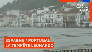 Tempête Léonardo : Inondations en  Espagne au Portugal