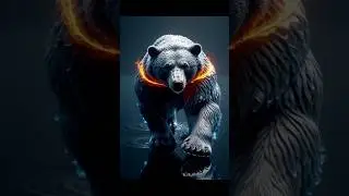 BEAR #Pialin #peace #relaxing #fantasy #nature #love #ai #dark #water #fire #magic #emotion #trend