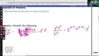 6B-2Notes: Dividing Monomials, Zero, and Negative Exponents