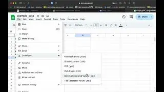 Save Google Sheet file as CSV
