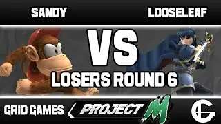 Sandy (Diddy Kong) VS Looseleaf (Marth/Luigi) | Grid Project M Weekly 56 | Losers Round 6