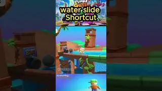 Shortcut trick at water slide #stumbleguys #stumbleguyshighlights #stumbleguystipsandtricks