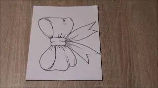 #23 Simple Drawing | HOW TO DRAW A RIBBON? Bow, present, gift.