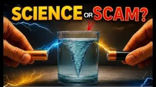battery make tornado in the water real or fake#experiment
