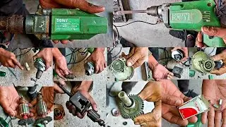 10 Drill machine repair , 2310 Armature change , bearing change , greasing 2310 Drill machine repair