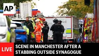LIVE: Scene in Manchester after a stabbing outside a synagogue
