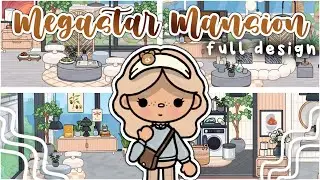 Full Aesthetic Megastar Mansion Design 🖤✨ | Toca Life World🌍