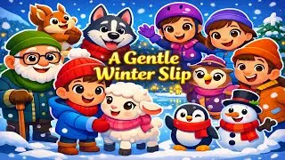 A Gentle Winter Slip ❄️ | Finn & Dolly Learn to Glide Safely | 3D Kids Cartoon