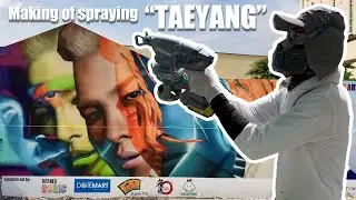Making Of TAEYANG Mural Spraying for Borneo Music Festival 2023 I 4K
