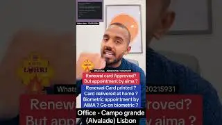 Renewal card Approved? But appointment given by aima ? ®Live Portugal By Harry | Advocate | Portugal