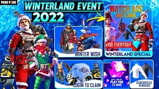 WINTER EVENT FREE FIRE 2022 | FREE FIRE NEW EVENT | FREE FIRE WINTERLAND EVENT|WINTER WISH FREE FIRE