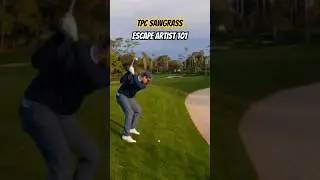 How to be an escape artist 101. You better be ready to grind when you peg it at TPC Sawgrass #golf