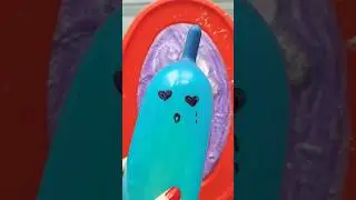 glossy slime making with balloons