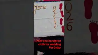 foot and handprint cloth for weddings for order message #enjoy #videos @dhanvidrisanagoldyvlogs