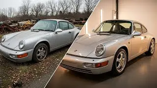 ASMR Car Restoration: Silver Porsche 911 (964) 1991 &ndash; From Abandoned Junkyard to Pristine Showroom