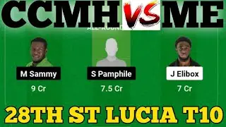 CCMH vs ME || ME vs CCMH Prediction || CCMH VS ME 28TH ST LUCIA T10