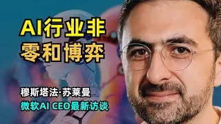 【人工智能】AI行业不是一场零和博弈 | Mustafa Suleyman | 微软AI CEO最新访谈 | Ilya是AI吹哨人 | 微软与OpenAI的关系 | 政府AI监管 | 人类重要历史转折
