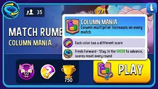 Match Rumble 35 players, Column Mania, Rainbow (All Aboard gameplay) | Match Masters