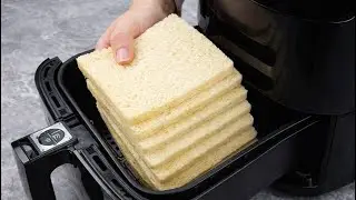 I put crustless toast in the air fryer ,you HAVE to try this!