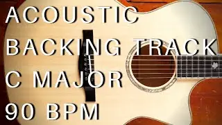 Acoustic Guitar Backing track | C Major (90 Bpm)