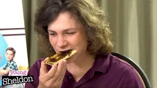 Cast of Young Sheldon react to trying Aussie snacks | Young Sheldon