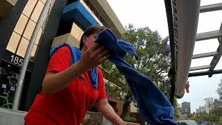 Cleaning BIG commercial 3 story with SimPole
