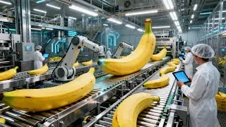 Inside a Modern Freeze-Dried Banana Factory |  How Healthy Banana Snacks Are Made (Full Process)