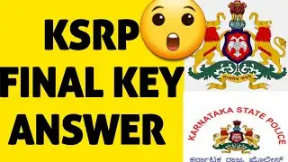 Ksrp final key answer 2020 #KSRP2020 #ksrpfinalkeyanswer2020