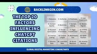 The Top 20 Factors Influencing ChatGPT Citations