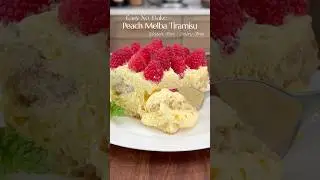 Peach Melba Tiramisu | No-Bake Summer Dessert  #nobake #tiramisu #summerdessert