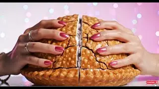 ASMR GIANT Fast Food Made of Chalk Relics🍔Tapping &rarr; Crushing &rarr;White Powder Explosion! + Kinetic Sand