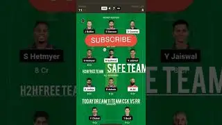 today dream 11 team CSK vs rr #trending #cricket #ytshorts #dream11 #ipl #fantasycricket #dhoni
