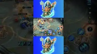 Heroes Evolved Poseidon Wave Dps Trident Ult Kill.#heroesevolved #poseidon #dps #moba #trident