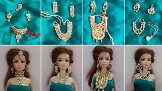 Barbie doll miniature necklace jewellery making- part 5, barbie doll jewellery set, DIY Barbie Hacks